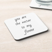 Nektar auf meine Blume harter Kunststoff-Untersetz Getränkeuntersetzer (Linke Seite)