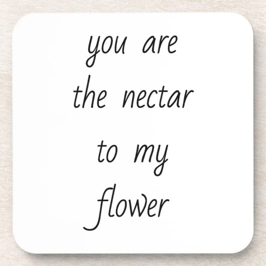 Nektar auf meine Blume harter Kunststoff-Untersetz Getränkeuntersetzer (Vorderseite)