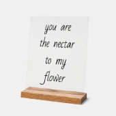 Nektar meiner Blume Akryllische Zeichen Acrylschild (Winkel)