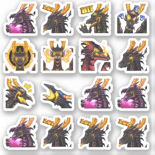 Nel Emote Aufkleber Pack (16 Zählen) (Vorderseite)