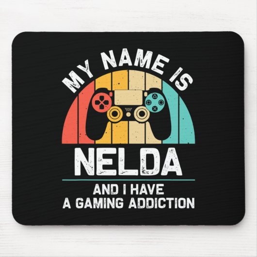 Nelda Geschenk Name Personalisiert Lustig Gaming G Mousepad (Vorne)