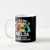Nelda Gift Name Personalized Funny Gaming Geek Bir Kaffeetasse (Links)