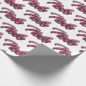 Nele faded pink personalisiertes Geschenkpapier (Ecke)