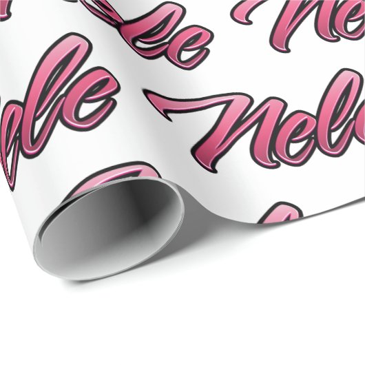 Nele faded pink personalisiertes Geschenkpapier (Rolleneckpunkt)