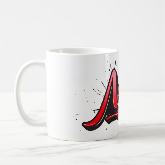 Nele red Heart Graffiti Tasse Kaffeetasse (Links)