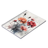 Nelke - Aquarellblumen Notizblock (Linke Seite)