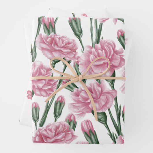 Nelke Blume nahtlos Geschenkpapier Set (Beispiel)