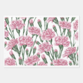 Nelke Blume nahtlos Geschenkpapier Set (Vorderseite)