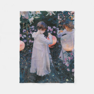 Nelke Lilie Lilie Rose John Singer Sargent Kunst Fleecedecke