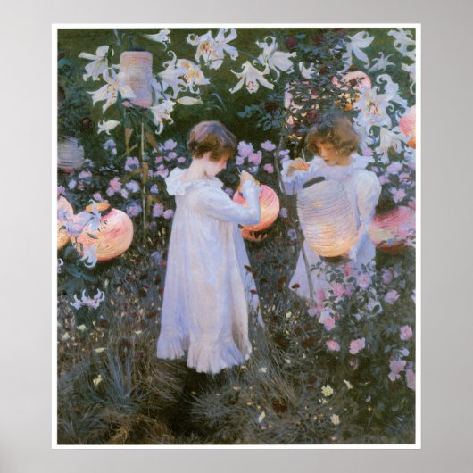 Nelke, Lily, Lily, Rose, John Singer Sargent Poster (Vorne)