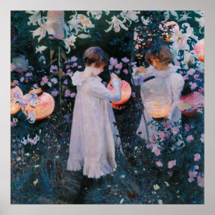 Nelke, Lily, Lily, Rose von John Singer Sargent Poster