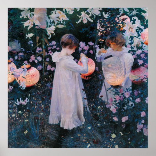 Nelke, Lily, Lily, Rose von John Singer Sargent Poster (Vorne)