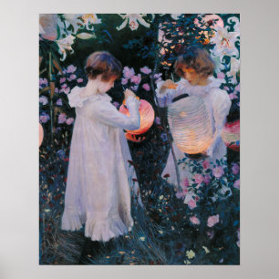 Nelke, Lily, Lily, Rose von John Singer Sargent Poster