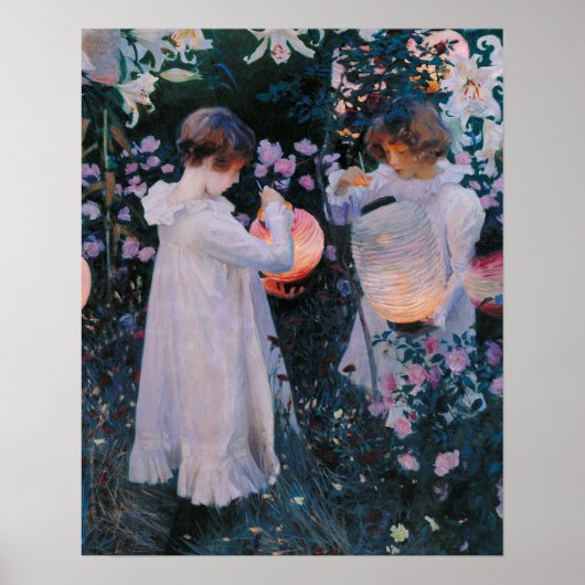 Nelke, Lily, Lily, Rose von John Singer Sargent Poster (Vorne)