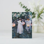 Nelke, Lily, Lily, Rose von John Singer Sargent Postkarte (Stehend Vorderseite)