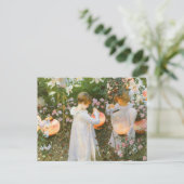 Nelke, Lily, Lily, Rose von John Singer Sargent Postkarte (Stehend Vorderseite)