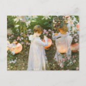 Nelke, Lily, Lily, Rose von John Singer Sargent Postkarte (Vorderseite)