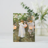 Nelke, Lily, Lily, Rose von John Singer Sargent Postkarte (Stehend Vorderseite)