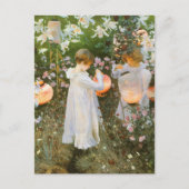 Nelke, Lily, Lily, Rose von John Singer Sargent Postkarte (Vorderseite)