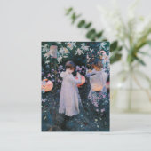 Nelke, Lily, Lily, Rose von John Singer Sargent Postkarte (Stehend Vorderseite)