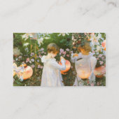 Nelke, Lily, Lily, Rose von John Singer Sargent Visitenkarte (Rückseite)