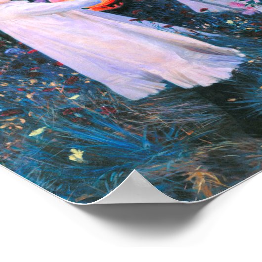 Nelke, Lily, Rose Gemälde von John Singent Poster (Ecke)