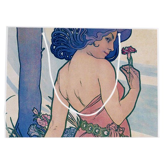 Nelke (vier Blume), Alphonse Mucha Große Geschenktüte (Rückseite)