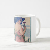 Nelke (vier Blume), Alphonse Mucha Kaffeetasse (VorderseiteRechts)