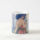 Nelke (vier Blume), Alphonse Mucha Kaffeetasse (Mittel)