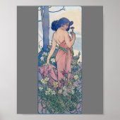Nelke (vier Blume), Alphonse Mucha Poster (Vorne)