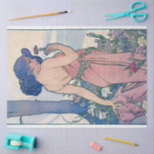 Nelke (vier Blume), Alphonse Mucha Seidenpapier (Basteln)