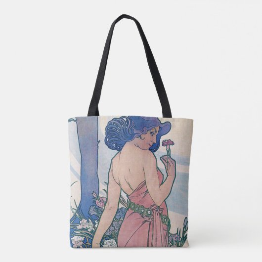 Nelke (vier Blume), Alphonse Mucha Tasche (Rückseite)
