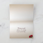 Nelken auf Brocade Birthday Karte (Innenseite)