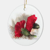 Nelken auf Brocade Keramikornament (Links)