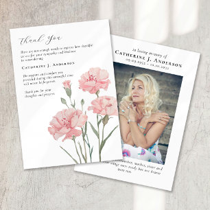 Nelken Blumen Foto Sympathie Trauer Gedenken Dankeskarte