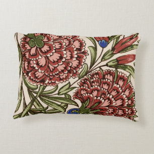 Nelken-Blumenfliese Antik Rustikal De Morgan Kunst Dekokissen