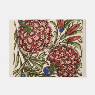 Nelken-Blumenfliese Antik Rustikal De Morgan Kunst Fußmatte