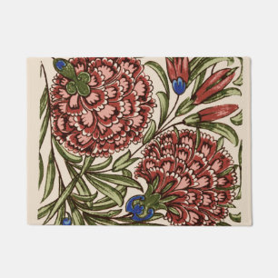 Nelken-Blumenfliese Antik Rustikal De Morgan Kunst Fußmatte