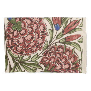 Nelken-Blumenfliese Antik Rustikal De Morgan Kunst Kissenbezug