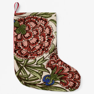 Nelken-Blumenfliese Antik Rustikal De Morgan Kunst Kleiner Weihnachtsstrumpf