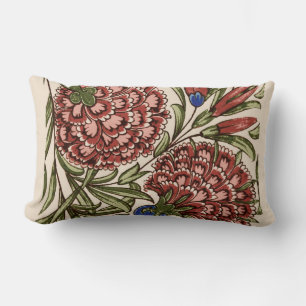 Nelken-Blumenfliese Antik Rustikal De Morgan Kunst Lendenkissen