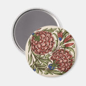 Nelken-Blumenfliese Antik Rustikal De Morgan Kunst Magnet (Vorderseite/Rückseite)
