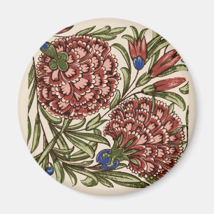 Nelken-Blumenfliese Antik Rustikal De Morgan Kunst Magnet
