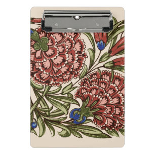 Nelken-Blumenfliese Antik Rustikal De Morgan Kunst Mini Klemmbrett