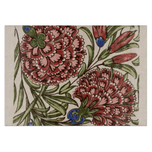 Nelken-Blumenfliese Antik Rustikal De Morgan Kunst Schneidebrett