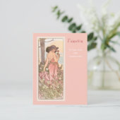 Nelken-Blumenserie Alphonse Mucha Postkarte (Stehend Vorderseite)