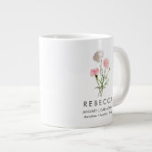 Nelken Januar Custom Birth Blume Jumbo-Tasse (Vorderseite Rechts)