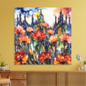 Nelken Leinwanddruck (Insitu (Wohnzimmer))