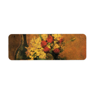 Nelken, Rose und Flaschen von Vincent van Gogh