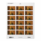 Nelken, Rose und Flaschen von Vincent van Gogh Adressaufkleber (Vorne)